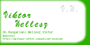 viktor wellesz business card